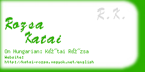 rozsa katai business card